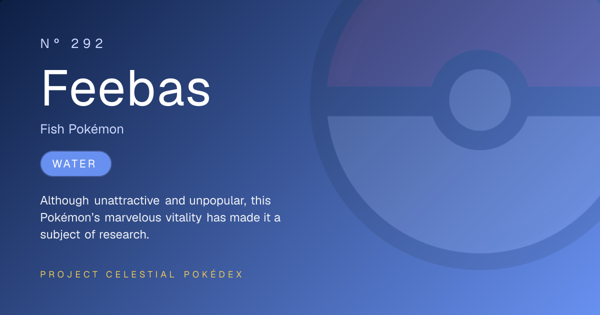Feebas · Nº 292 · Project Celestial