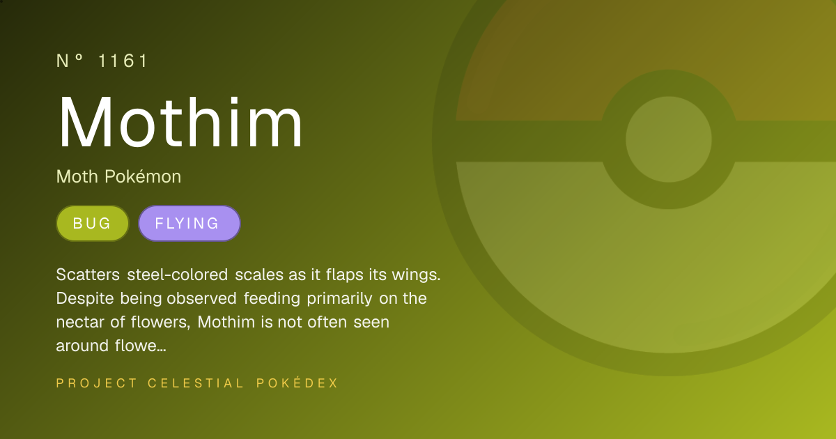 Mothim · Nº 1161 · Project Celestial