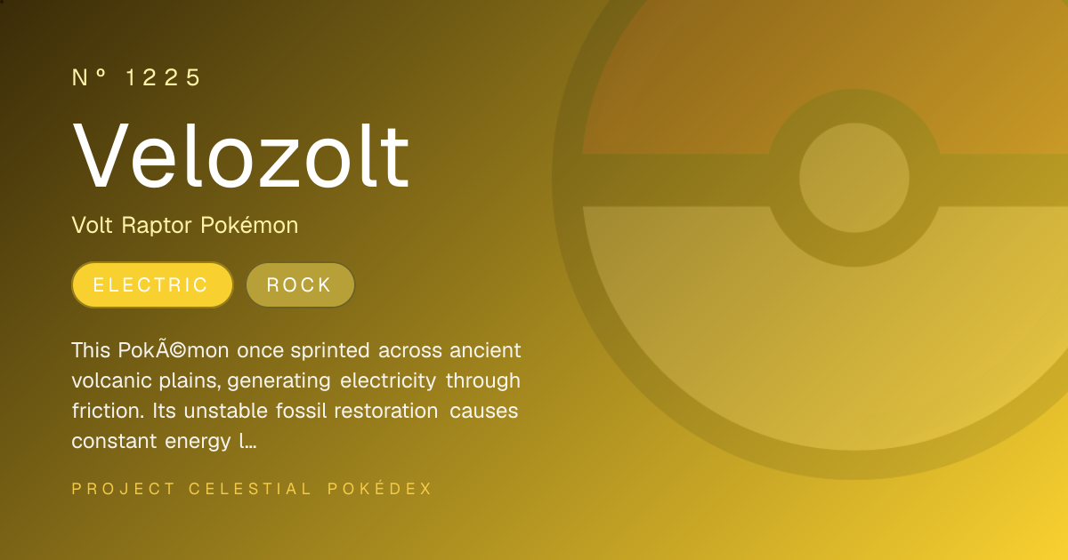 Velozolt · Nº 1225 · Project Celestial